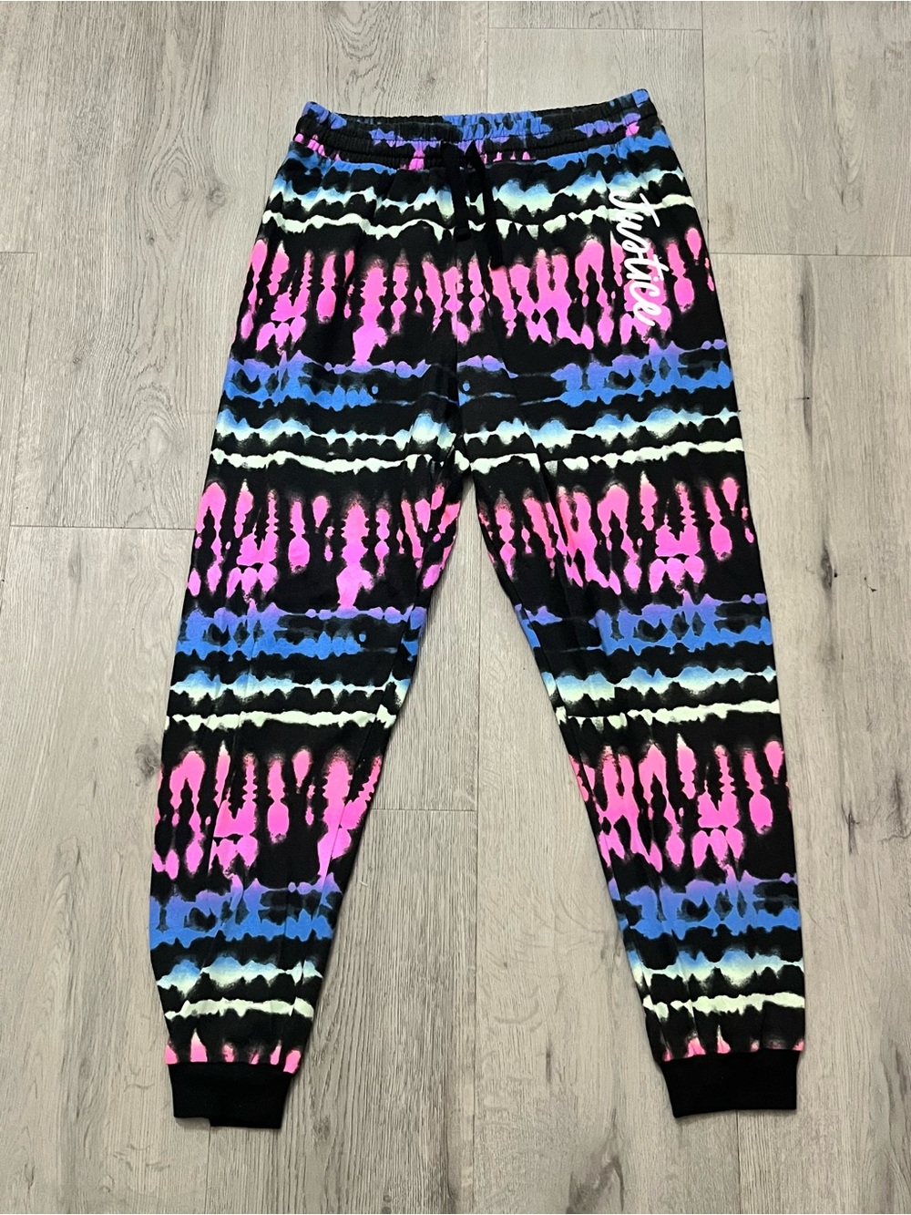 Justice Kids Tie-Dye Joggers - Black, Pink & Blue